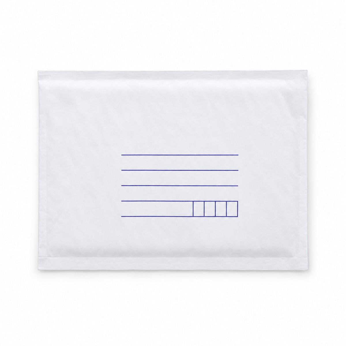 White kraft padded envelope 160 x 230mm printed - reverse