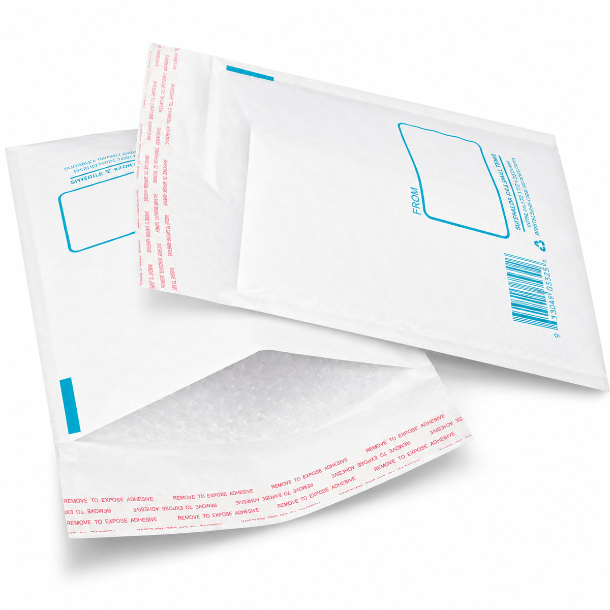 White kraft padded envelope 172 x 220mm printed - seal detail