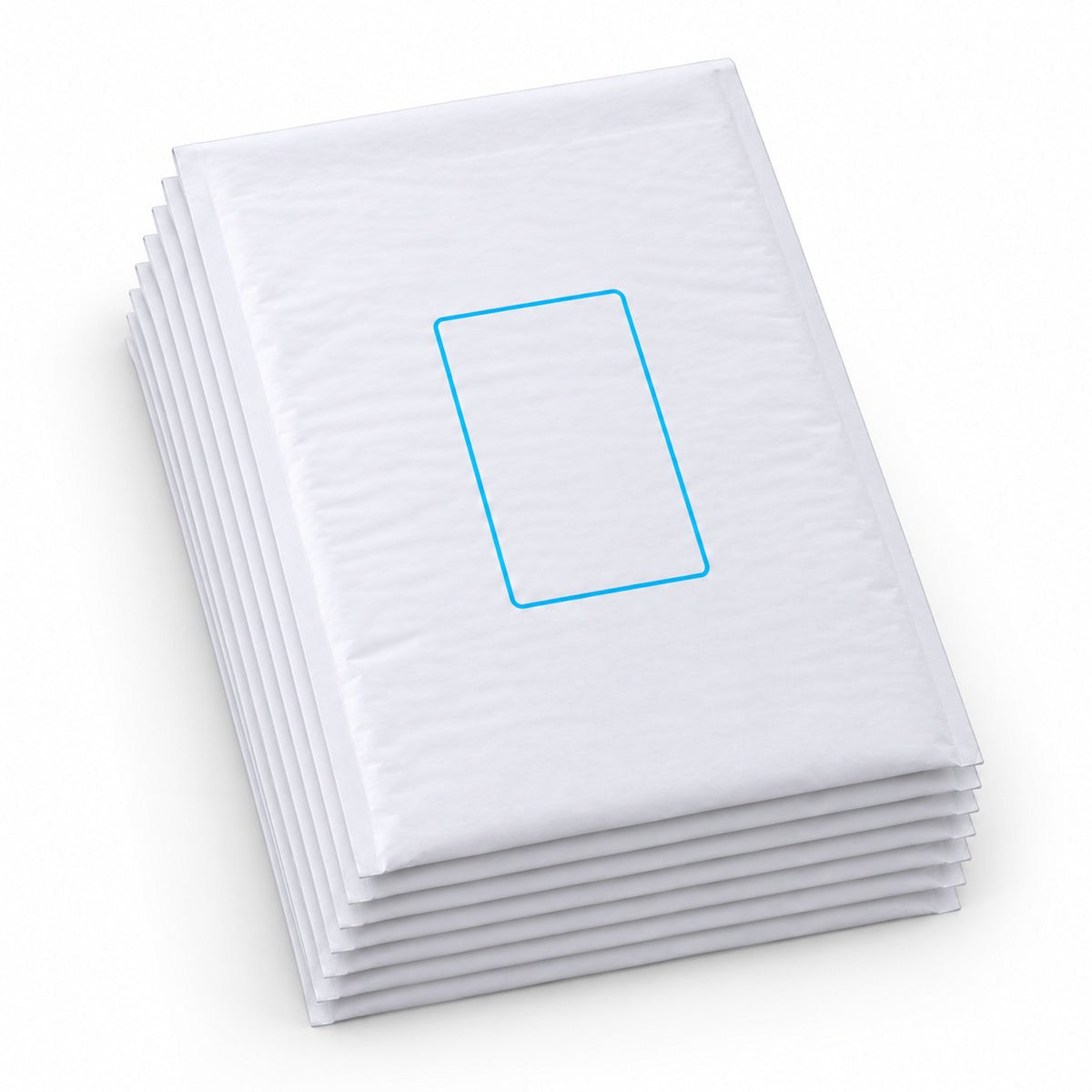 White kraft padded envelope 260 x 380mm printed - stack