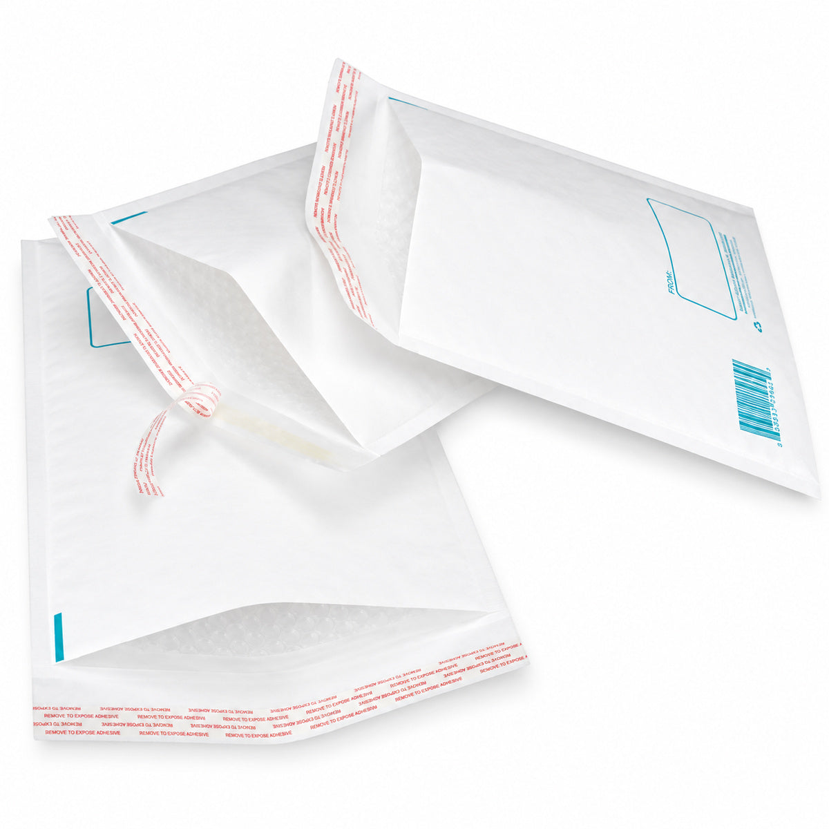 White kraft padded envelope 360 x 480mm printed - seal detail