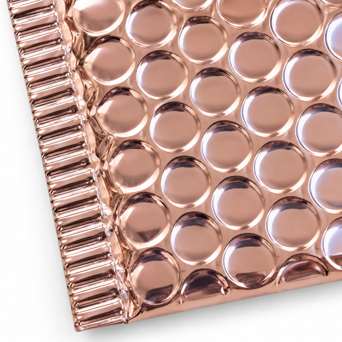 Rose Gold metallic bubble mailer 130 x 130mm - 03-detail