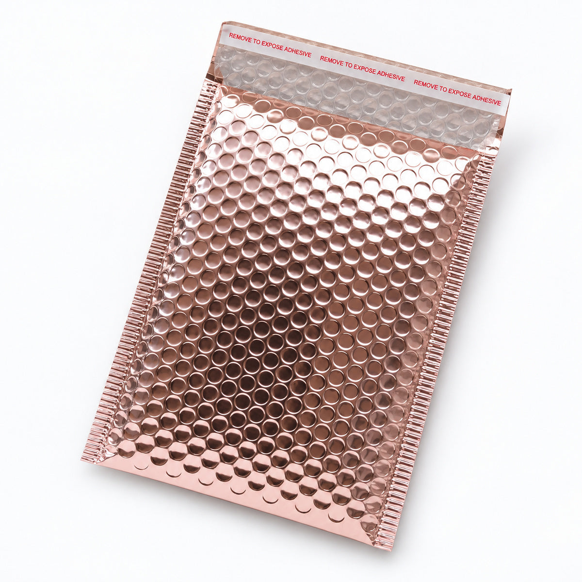 Rose Gold metallic bubble mailer 160 x 230mm - 02-open
