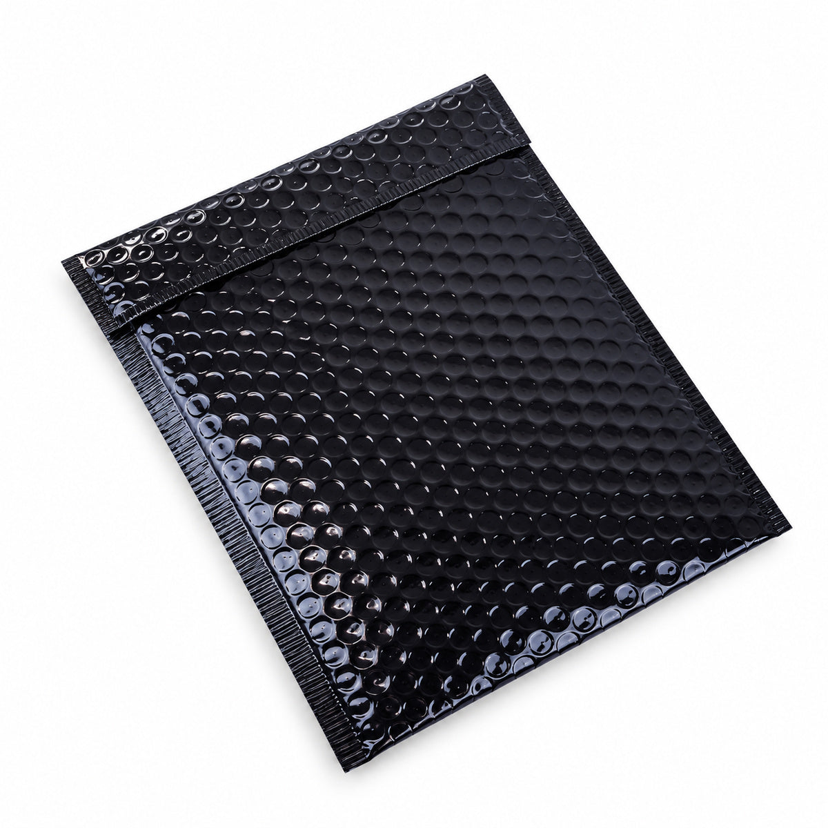 Glossy Black metallic bubble mailer 160 x 230mm - 01-main