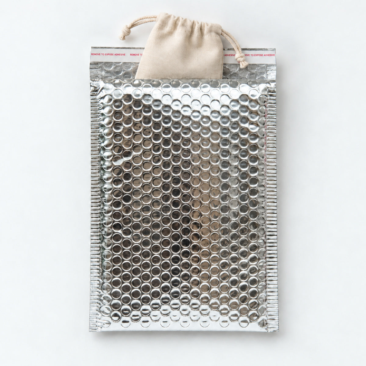 Silver metallic bubble mailer 210 x 290mm - 06-use-accessory