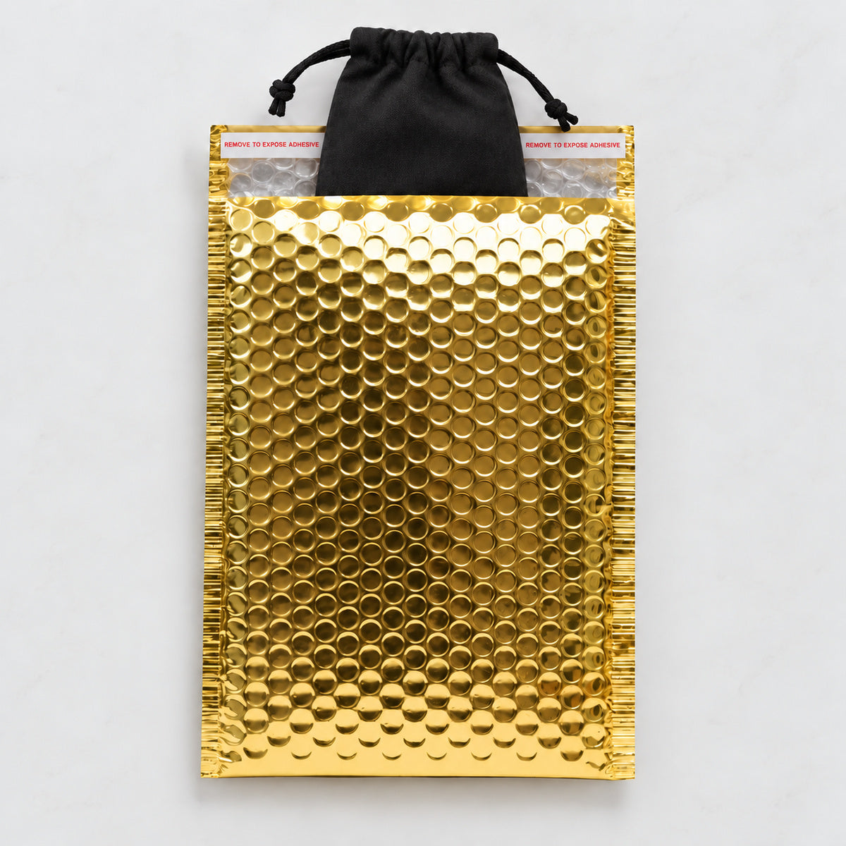 Gold metallic bubble mailer 260 x 380mm - 05-use-accessory