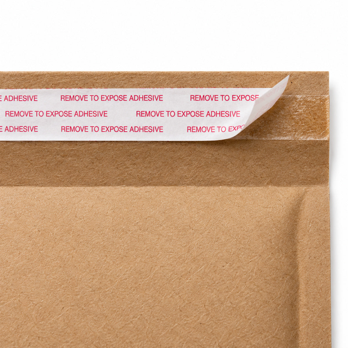 Brown honeycomb paper padded mailer E0 125 x 160mm - seal detail