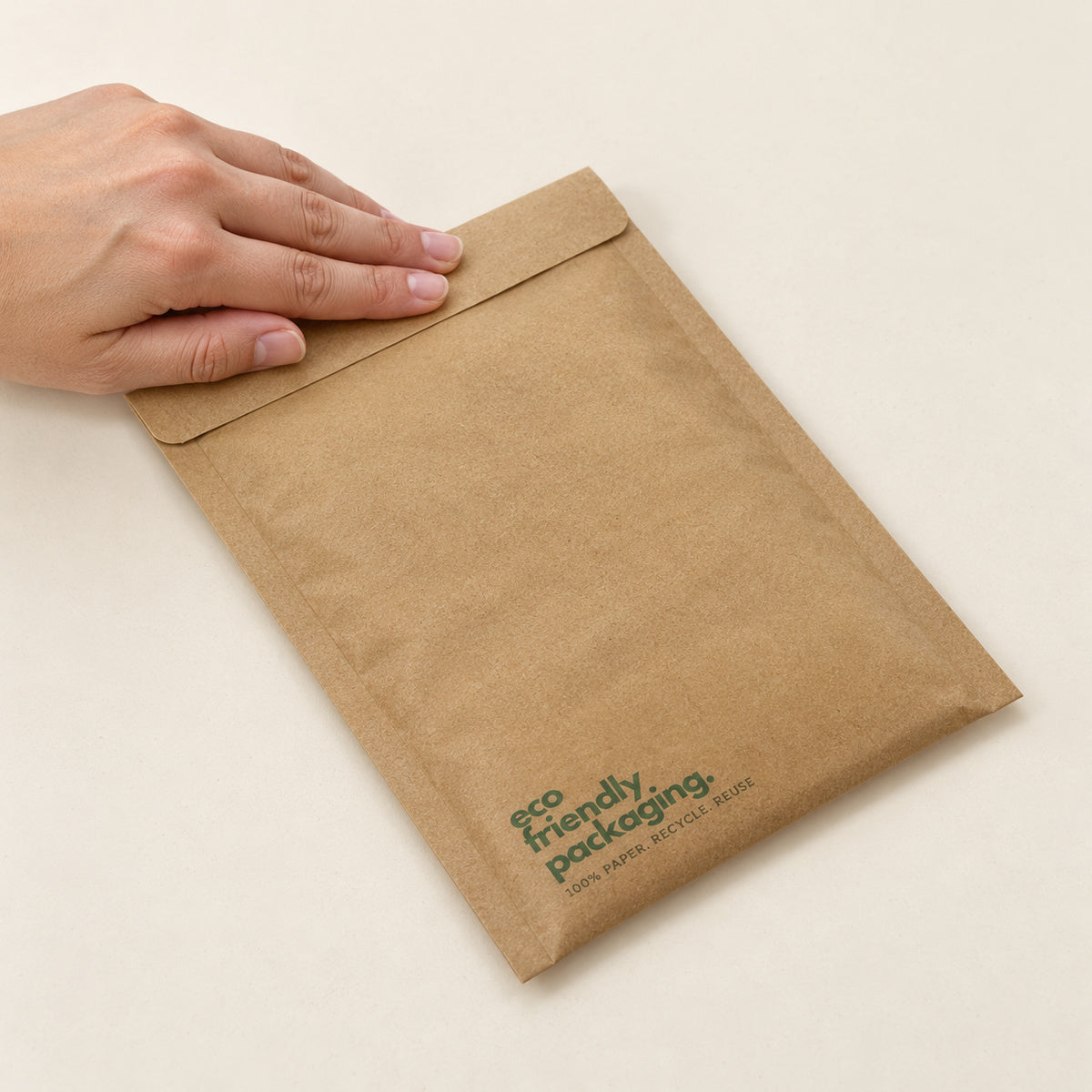 Brown honeycomb paper padded mailer E0 125 x 160mm - in use