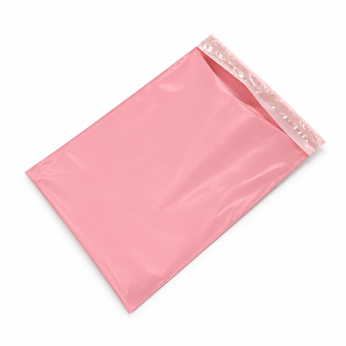 Rose pink poly mailer 255 x 330mm - open
