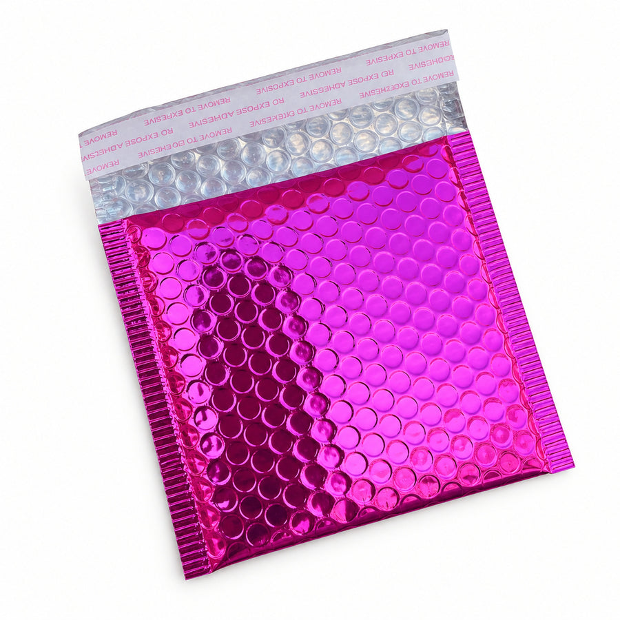 Premium Metallic Bubble Mailer 000 130 x 130mm Pink M209