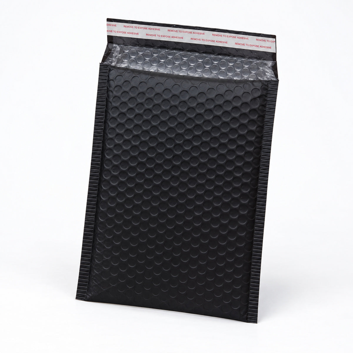 Matte Black metallic bubble mailer 260 x 380mm - 02-open