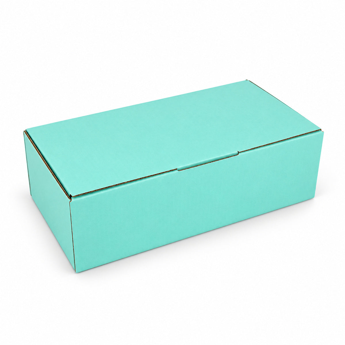 B331 240 x 125 x 75mm mint blue diecut mailing box – closed hero