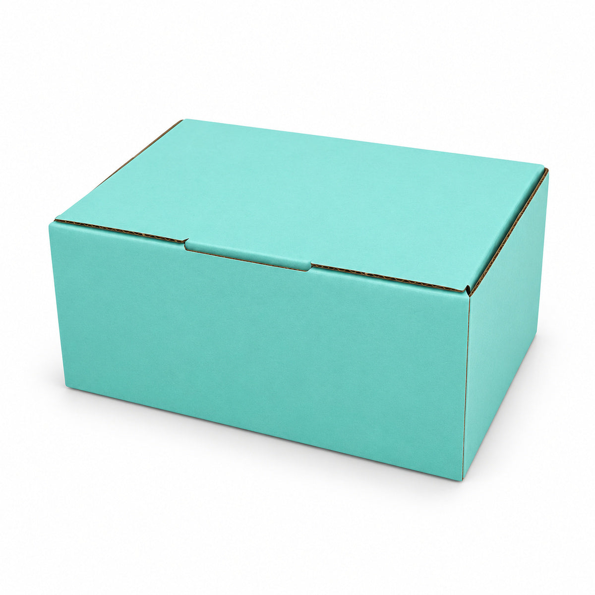 B333 150 x 100 x 75mm mint blue diecut mailing box – closed hero