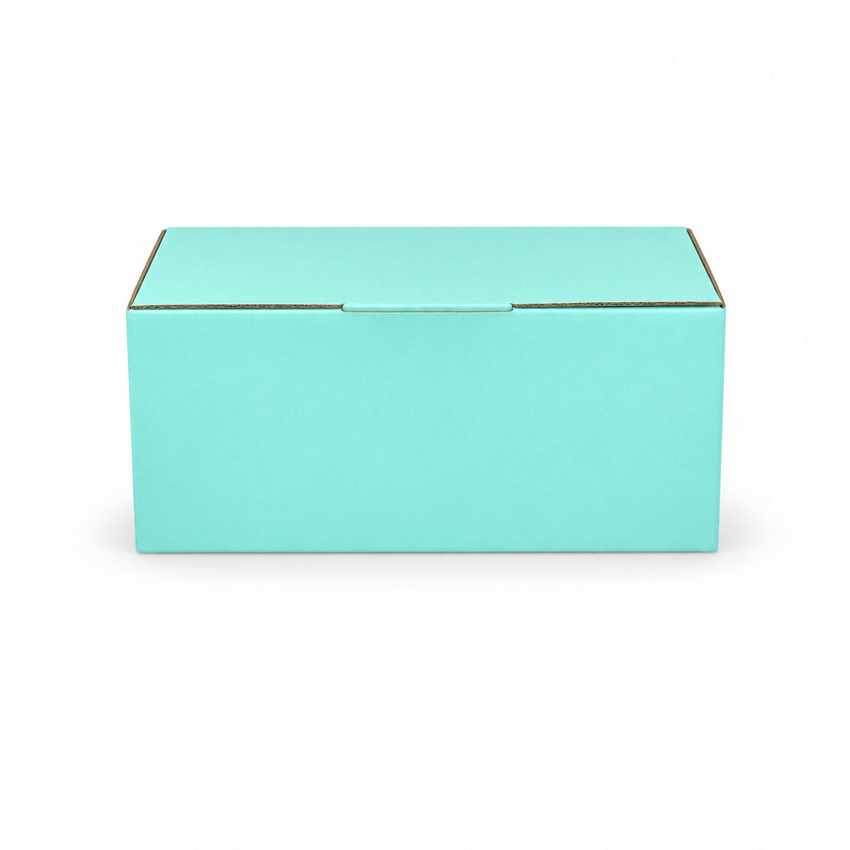 B345 270 x 160 x 120mm mint blue diecut mailing box – closed alternate