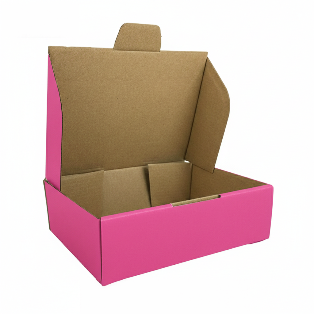 174 x 128 x 53mm Die Cut Hot Pink Postal Box B75