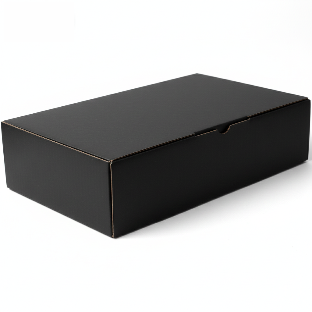 240 x 150 x 60mm Die cut Black Mailing Box B134
