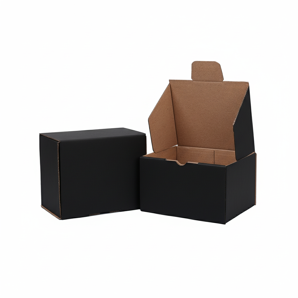 Black Diecut Mailing Box 125 x 100 x 75mm Black B133