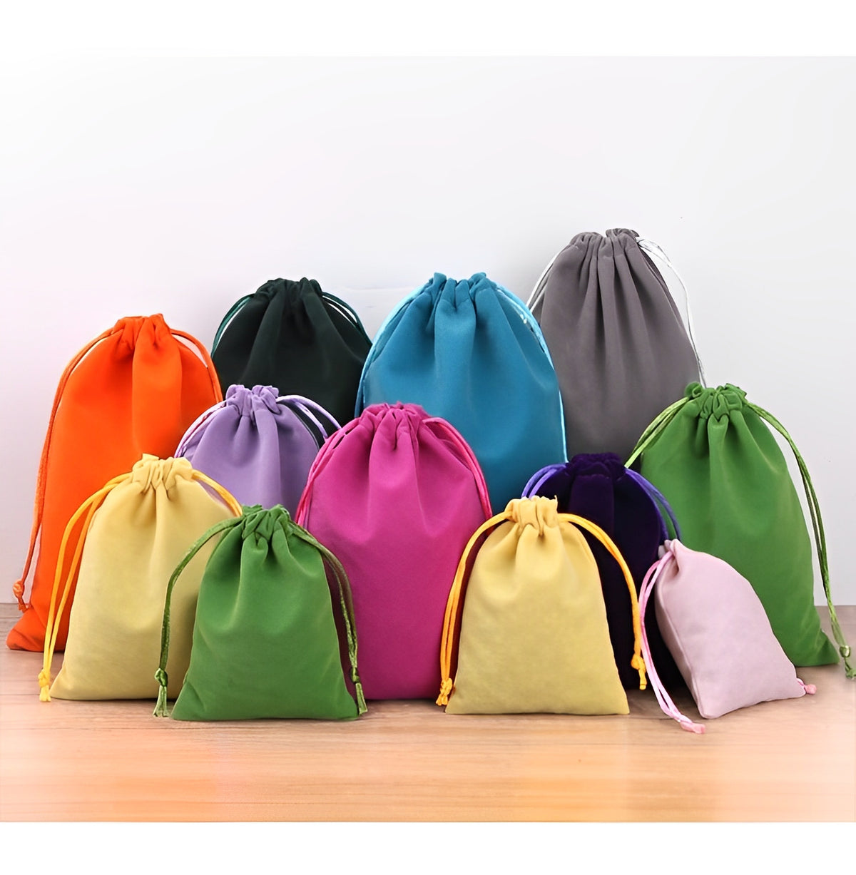 Velvet Bag 120 x 150mm Red