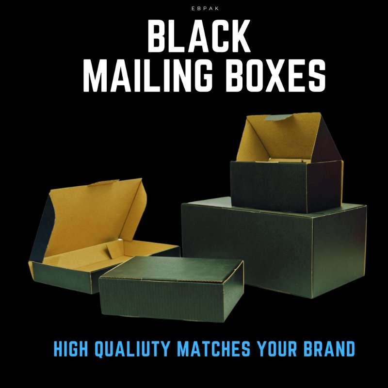 Black Mailing Box 125 x 100 x 75mm Diecut B133