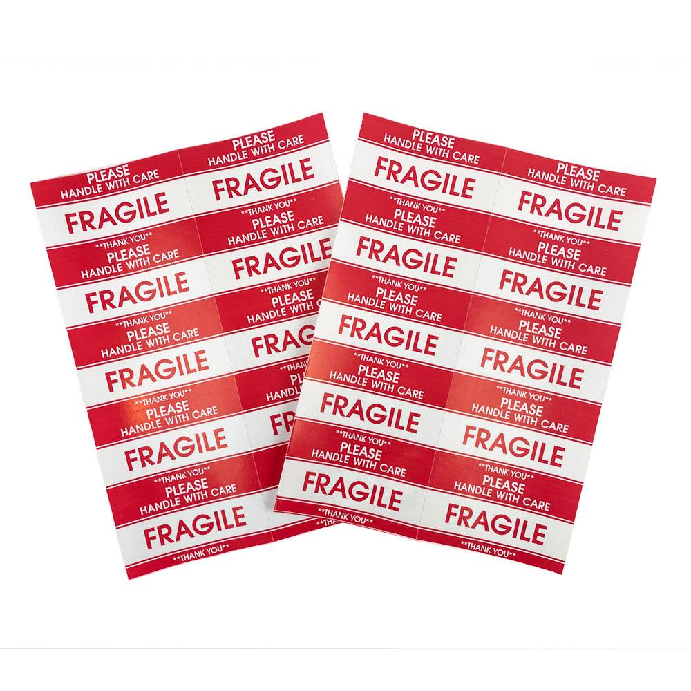 Fragile Handle With Care 105 x 57mm Self Adhesive Labels