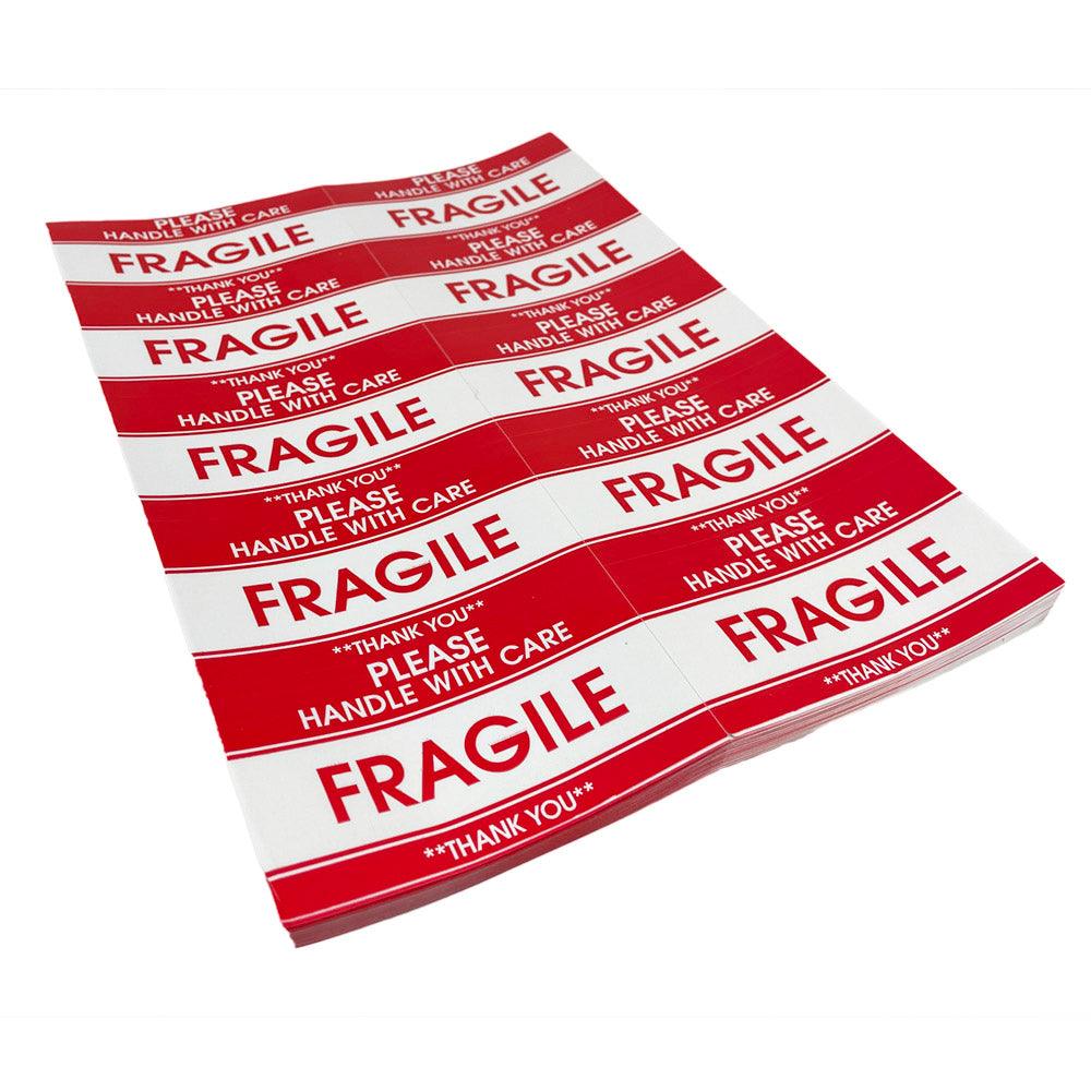 Fragile Handle With Care 105 x 57mm Self Adhesive Labels