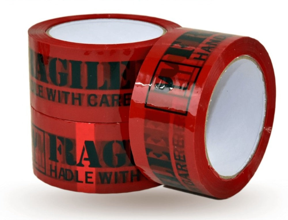 Fragile Packing Tape Black Red 48mm x 75m 45u