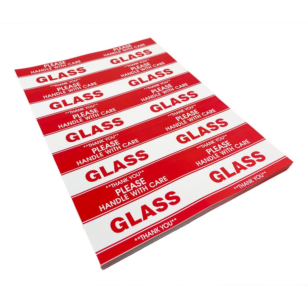 Glass Handle With Care 105 x 57mm Labels