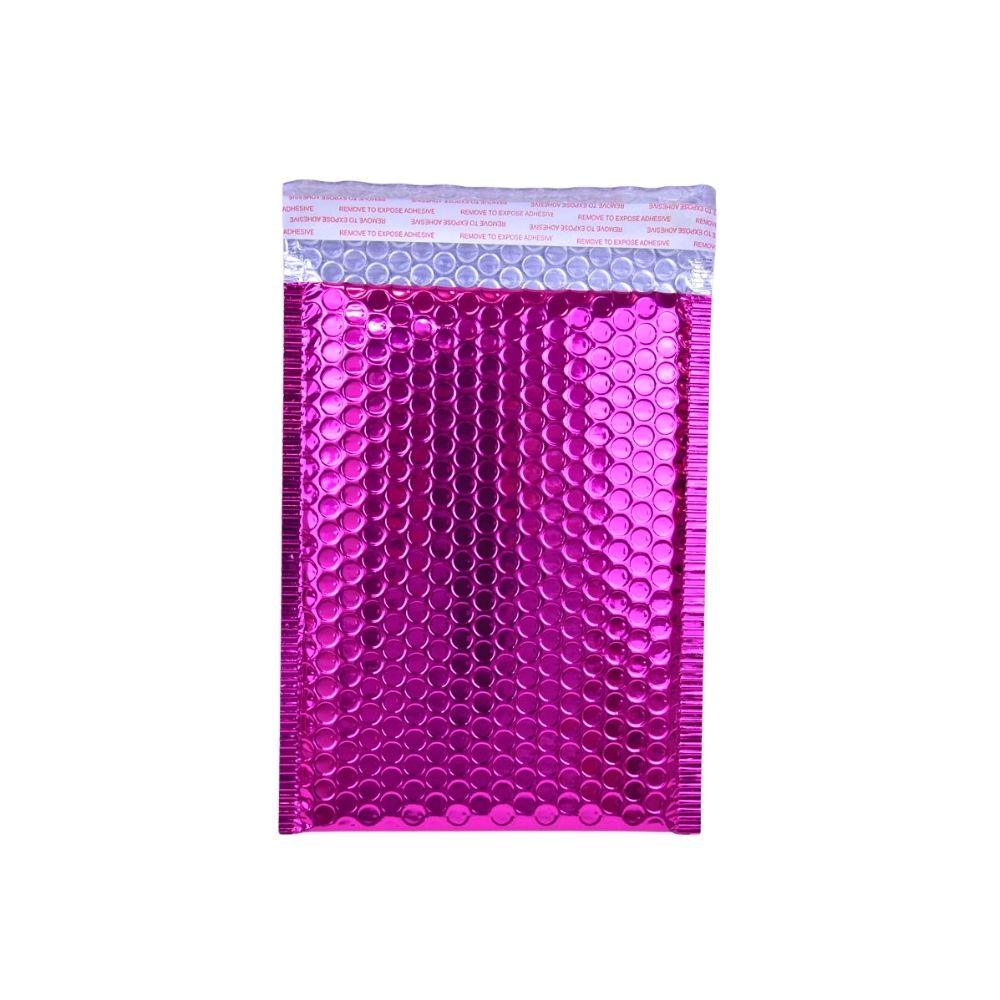 Premium Hot Pink Metallic Bubble Mailer 01 160mm x 230mm