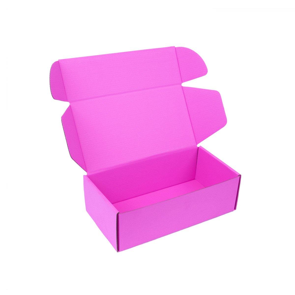 Premium Full Hot Pink Tuck Mailing Box 240 x 125 x 75mm
