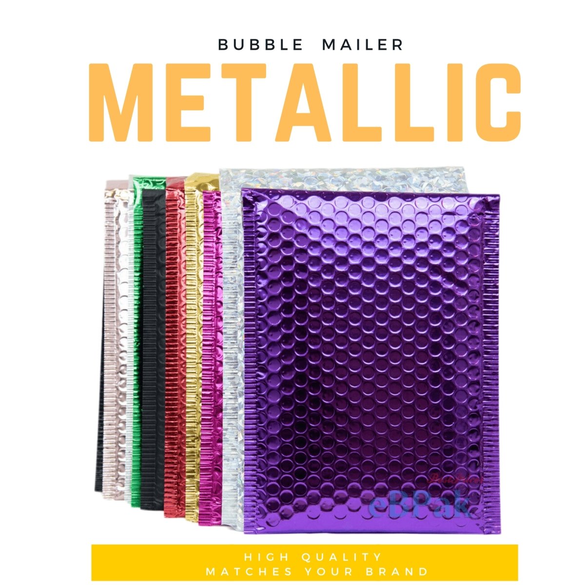 100 Purple Shiny Metallic Foil Bubble Padded Mailing Envelopes - A3 Size 450x320mm, Peel & Seal, Lightweight & Protective For Marketing & Gifts