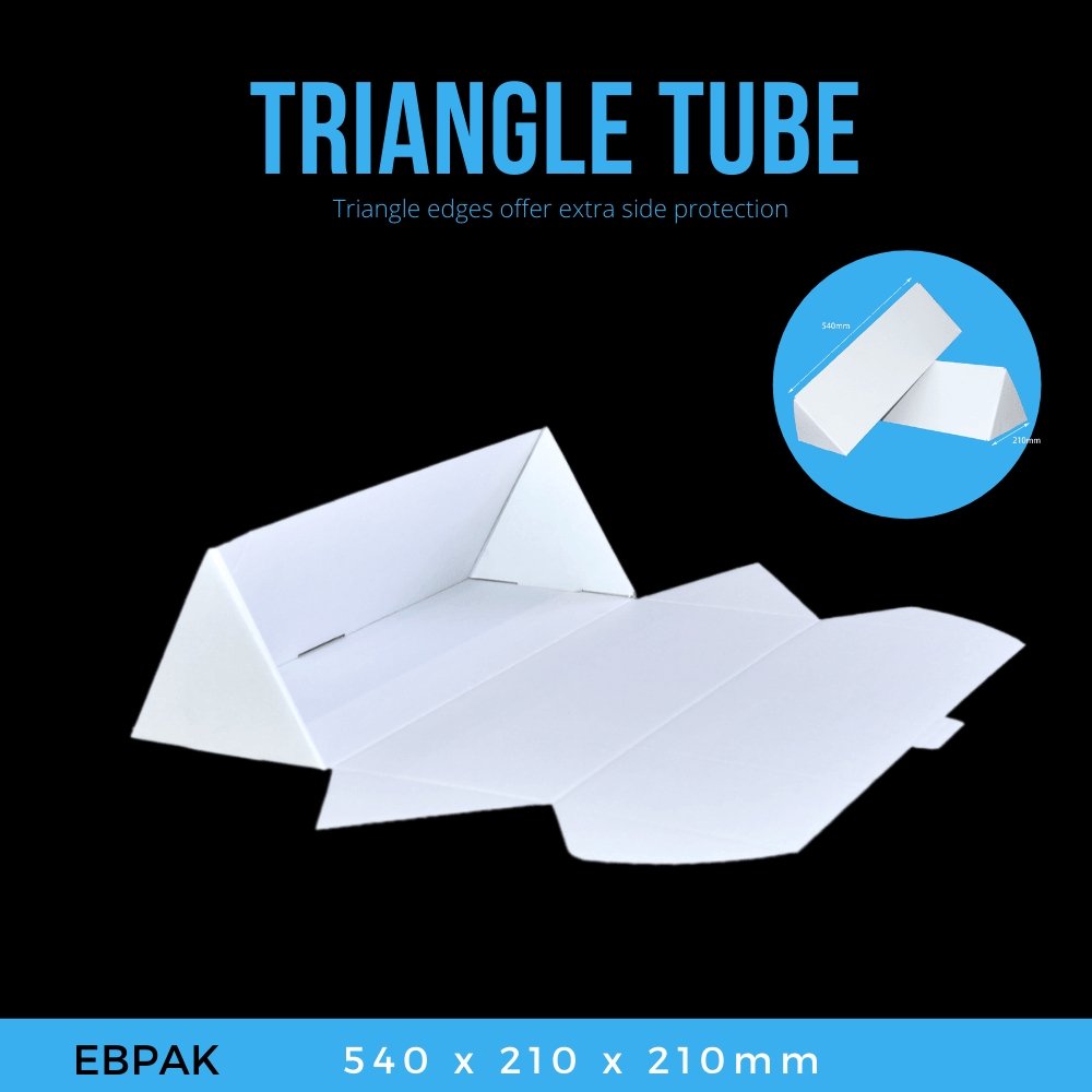 Triangle Mailing Tubes 540 x 210mm Long Carton Box