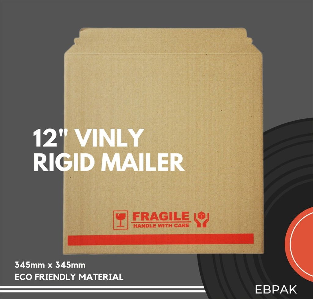 345x345mm LP Vinyl Rigid Mailer Secure Shipping for 12" Record